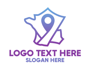 Europe - France Locator App logo design