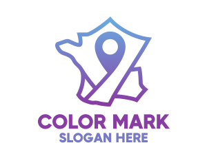 Marker - France Locator App logo design