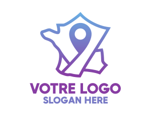 Positioning - France Locator App logo design