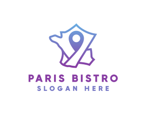 France Locator App logo design