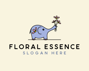 Bouquet - Elephant Flower Bouquet logo design