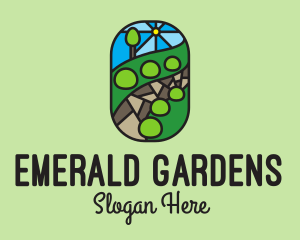 Garden Landscape Mosaic  logo design