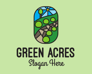 Garden Landscape Mosaic  logo design