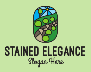 Garden Landscape Mosaic  logo design