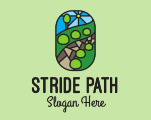 Walk - Garden Landscape Mosaic logo design