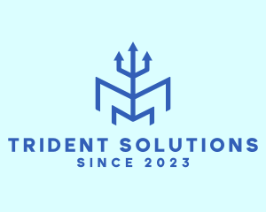 Trident - Modern Trident Letter M logo design