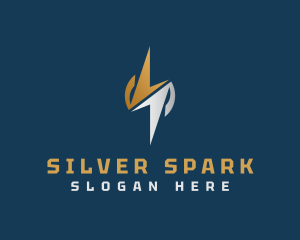 Silver - Golden Silver Thunder logo design