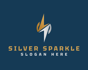 Silver - Golden Silver Thunder logo design