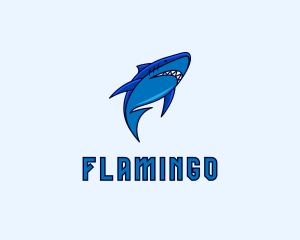 Swimming Marine Shark Logo