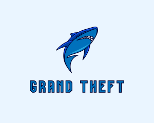 Sea - Swimming Marine Shark logo design