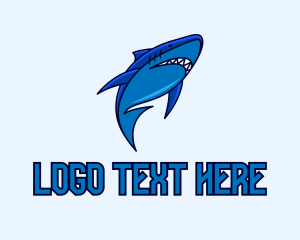 Shark Cartoon Mascot Logo