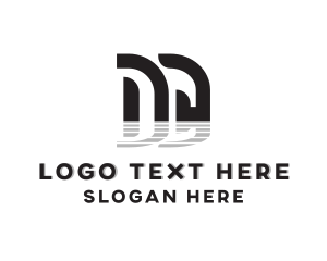Draft - Creative Marketing Reflection Letter M logo design