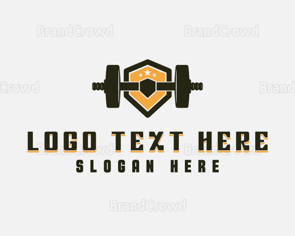 Bodybuilding Barbell Gym Logo