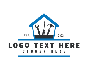 Handyman Tools - Construction Tools House logo design