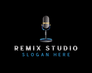 Microphone Radio Studio logo design