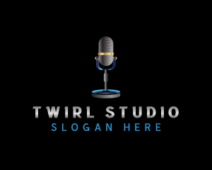 Microphone Radio Studio logo design