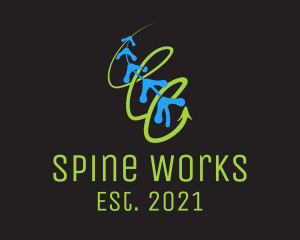 Spine - Spiral Arrow Spine logo design