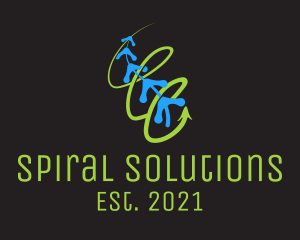 Spiral Arrow Spine logo design