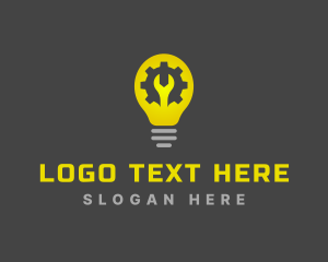 Tech - Handyman Light Bulb Repair logo design