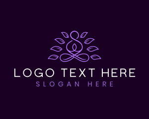 Relaxing - Yoga Leaf Spa logo design