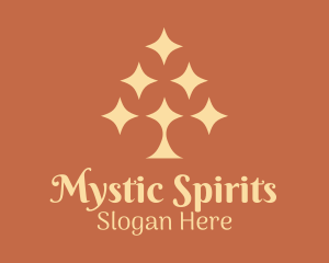 Astrological Sparkle Tree logo design