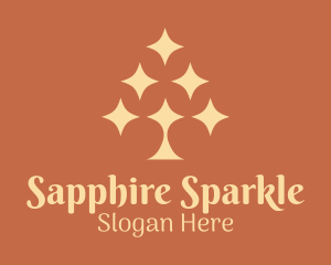 Astrological Sparkle Tree logo design