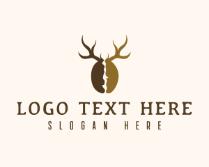 Hunter - Deer Antler Coffee logo design