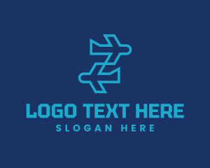 Steward - Travel Plane Airline Letter Z logo design