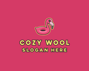 Flamingo Pool Float  logo design