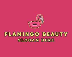 Flamingo - Flamingo Pool Float logo design