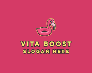 Flamingo Pool Float  logo design