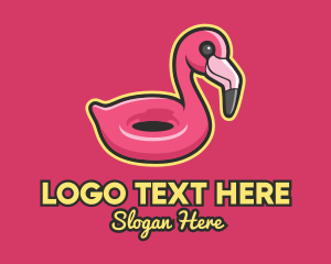 Flamingo - Flamingo Pool Float logo design