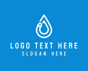 Modern Water Droplet  logo design