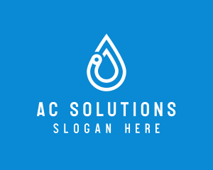 Modern Water Droplet  logo design