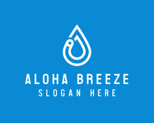 Modern Water Droplet  logo design