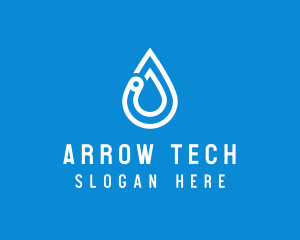 Modern Water Droplet  logo design