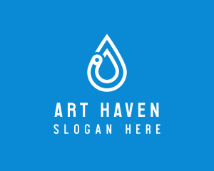 Modern Water Droplet  logo design