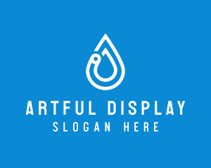 Modern Water Droplet  logo design