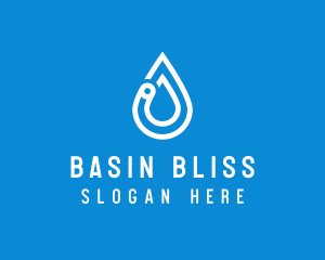 Modern Water Droplet  logo design