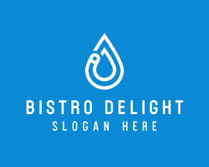 Modern Water Droplet  logo design