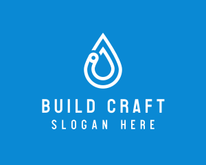 Modern Water Droplet  logo design