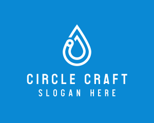 Modern Water Droplet  logo design