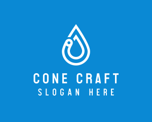 Modern Water Droplet  logo design