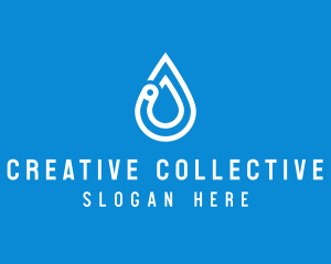 Modern Water Droplet  logo design