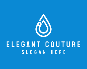 Modern Water Droplet  logo design