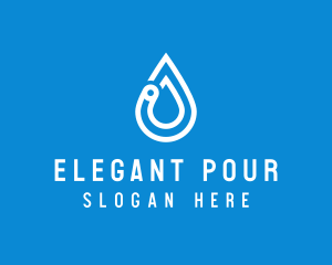 Modern Water Droplet  logo design