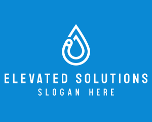 Modern Water Droplet  logo design