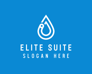 Modern Water Droplet  logo design