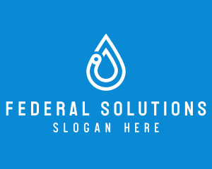 Modern Water Droplet  logo design