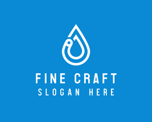 Modern Water Droplet  logo design